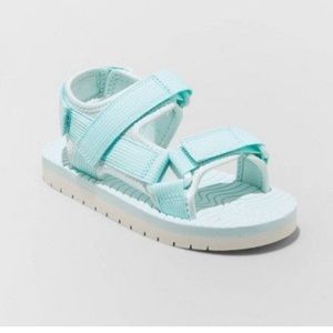 NWT Target Cat & Jack Kids Emery Ankle Strap Sport Sandal Mint Aqua Size 2